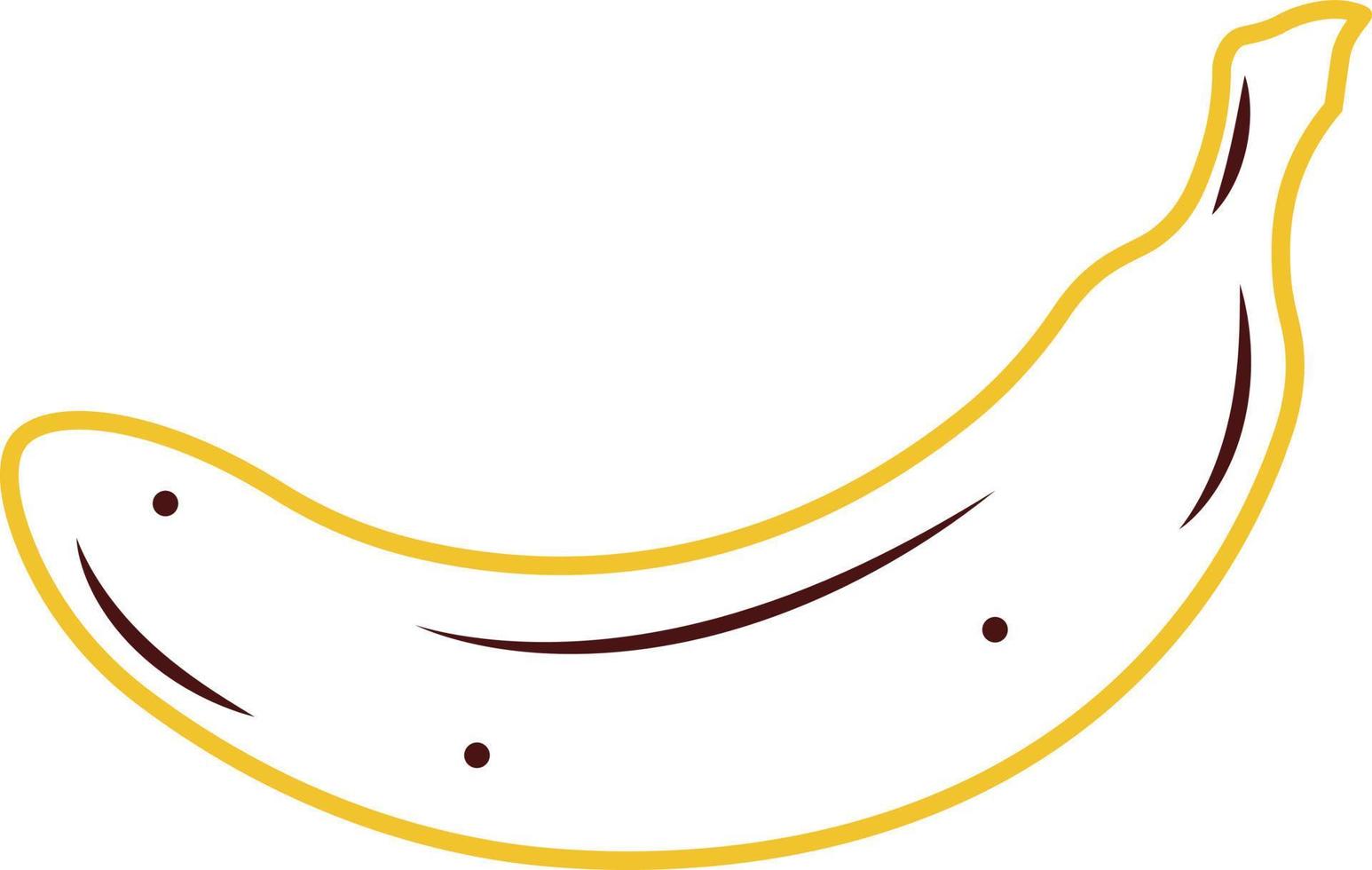 einzelne Bananensilhouette vektor
