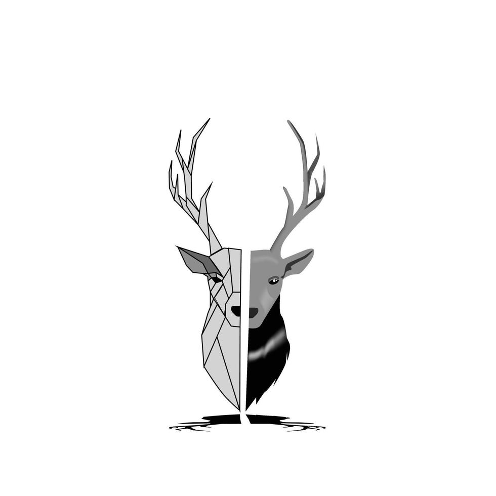 en hjortkonstikon för din logotyp eller väggkonst vektor