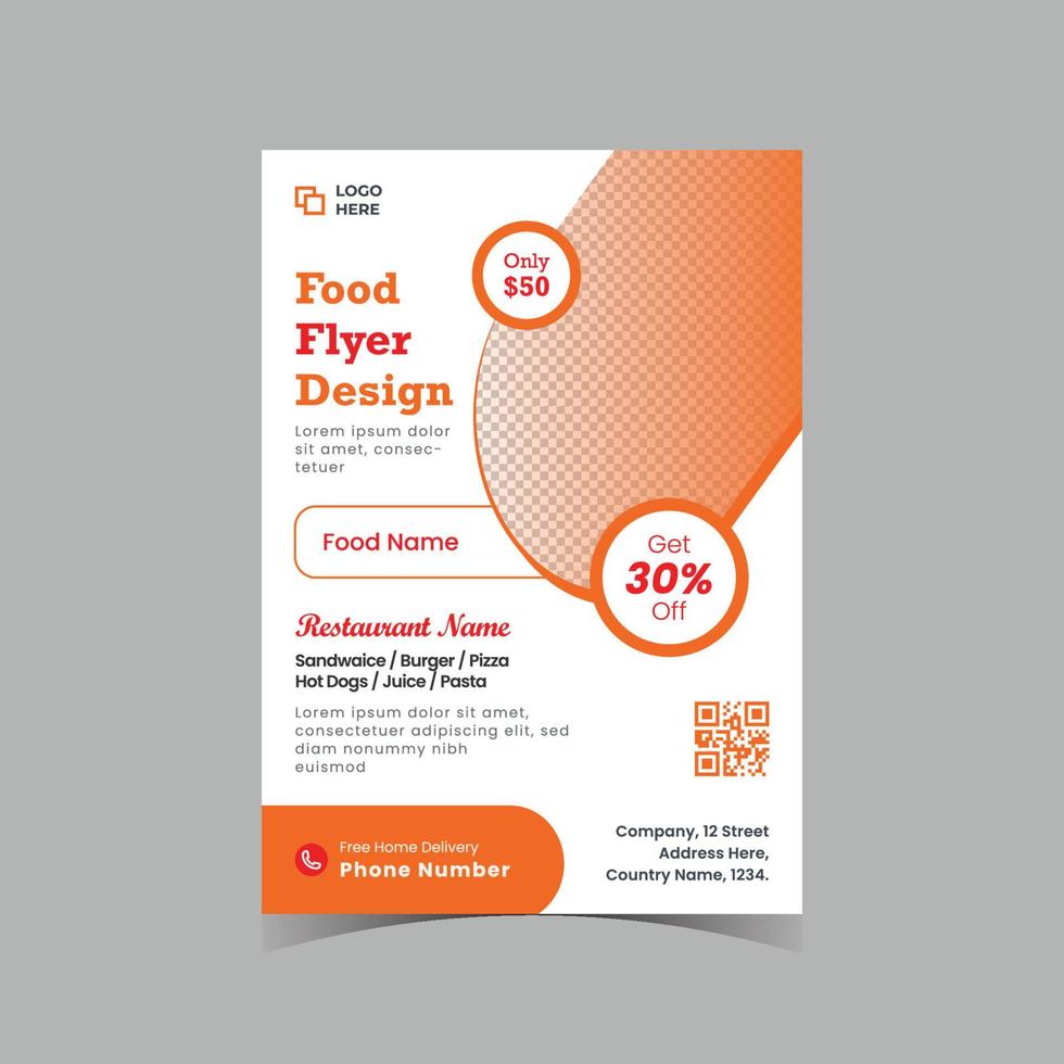Restaurant-Food-Flyer-Vorlagendesign vektor