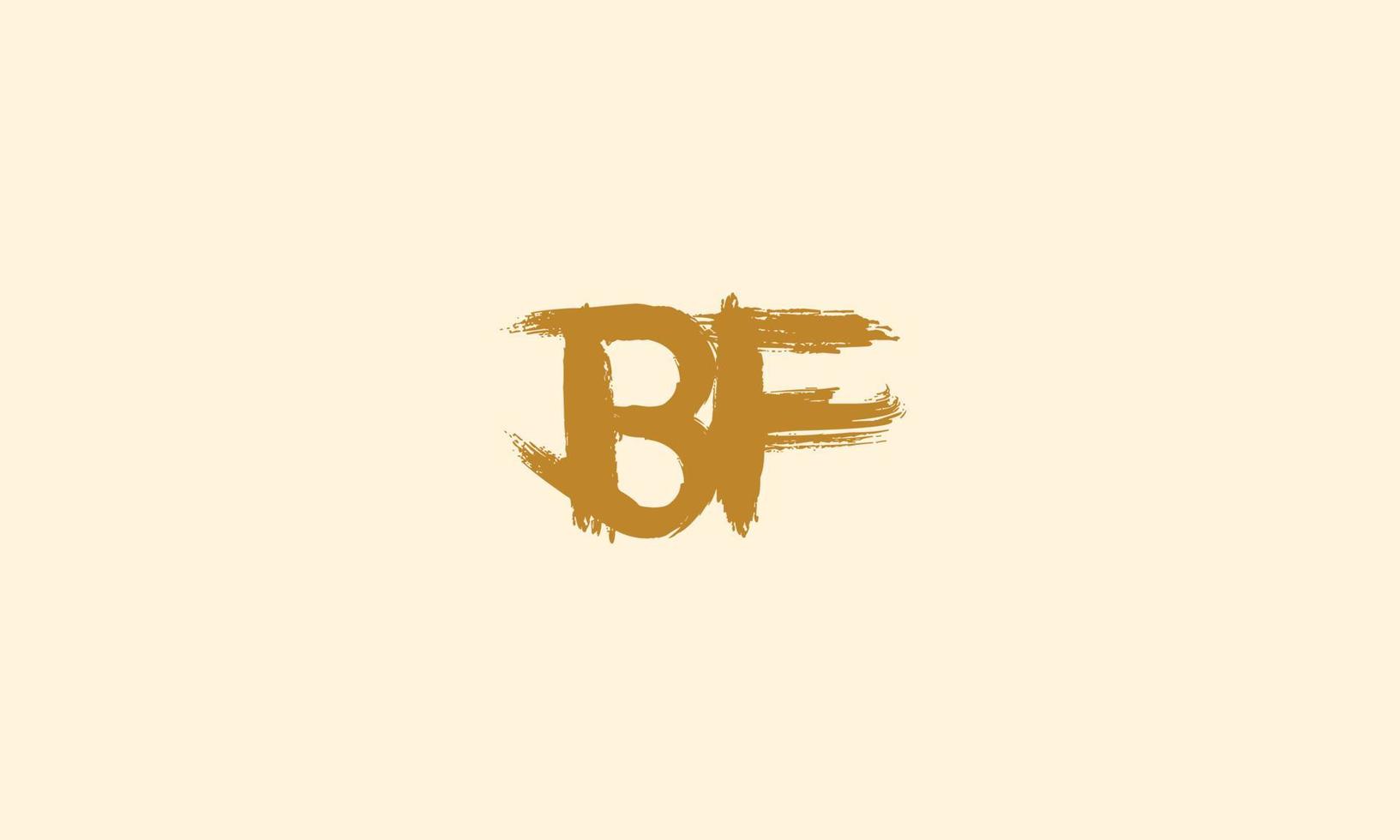 alfabetet bokstäver initialer monogram logotyp bf, fb, b och f vektor
