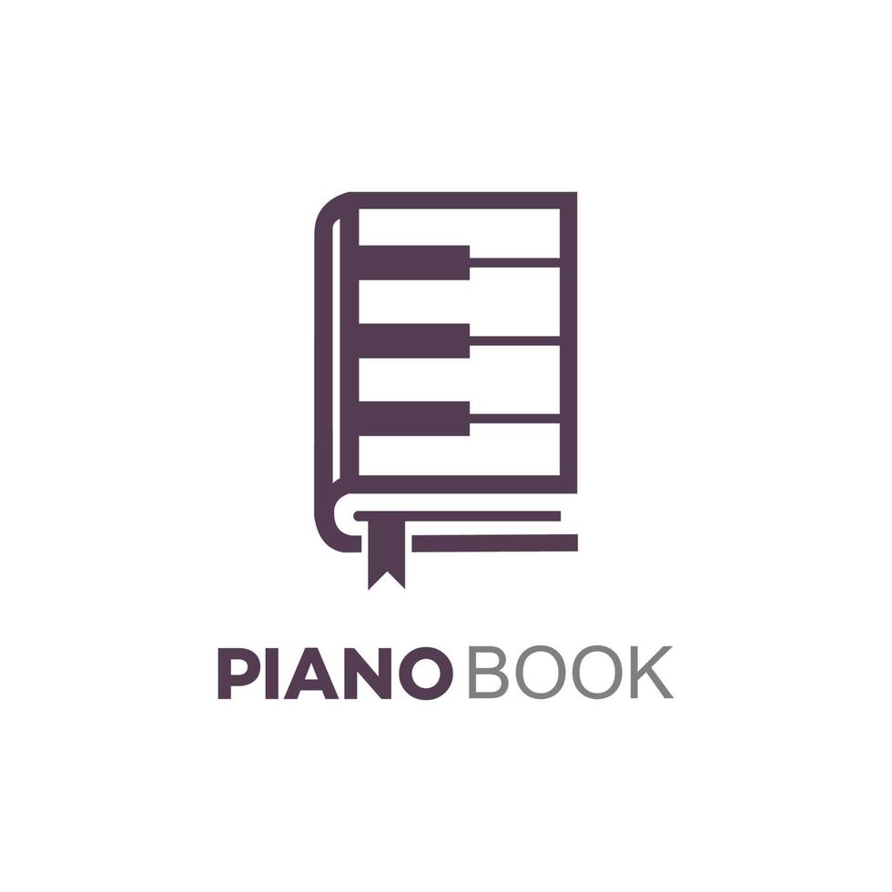ackord bok piano logotyp, not bok musik logotyp ikon design. musikbok logotyp design. utbildning musik logotyp mall vektor