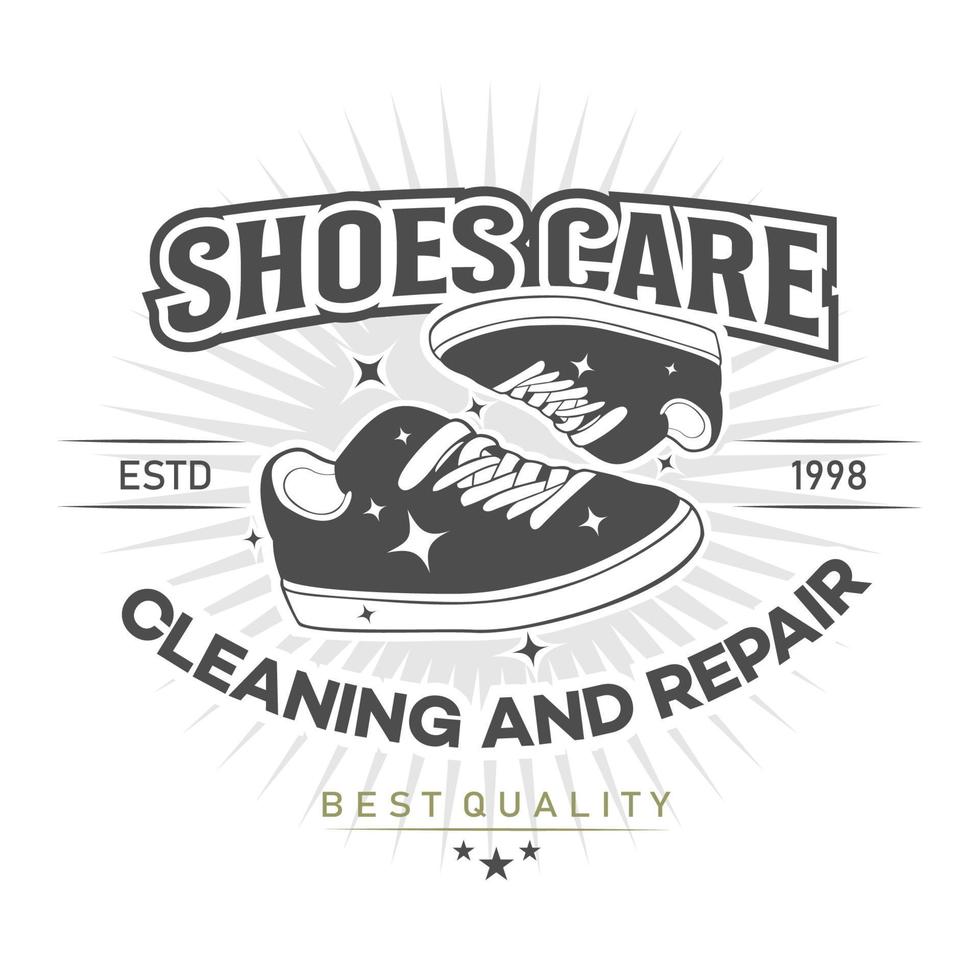 Reinigung Schuhwäsche Wäscherei Logo Vorlage. Schuhpflege-Vektor-Illustration vektor