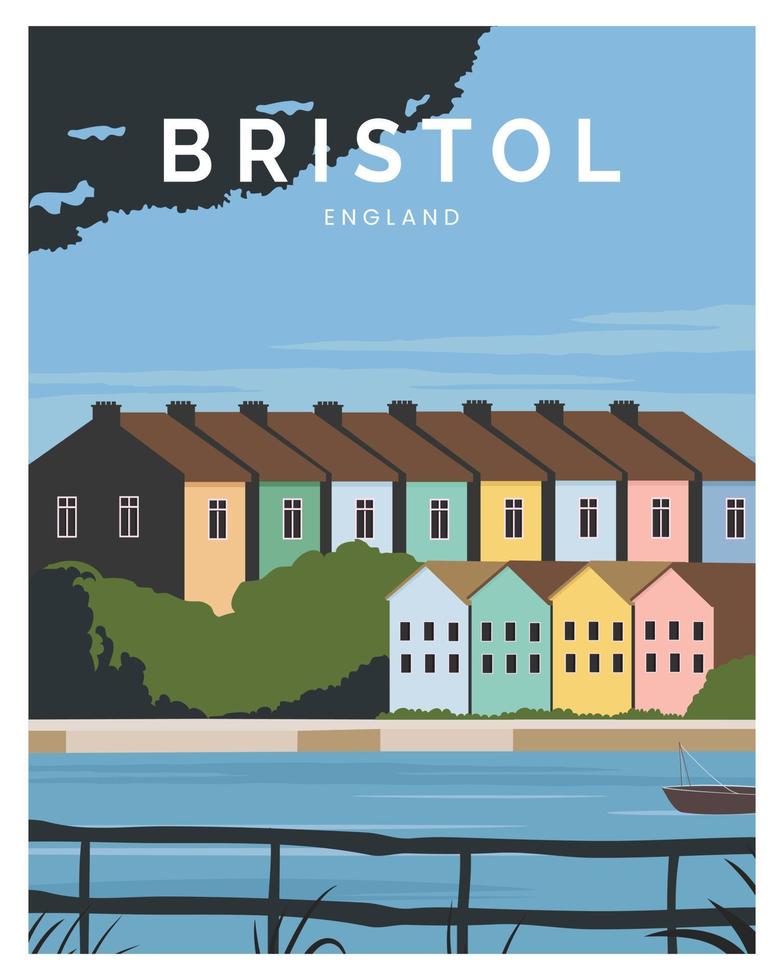 bristol bakgrund vektorillustration. resa till Bristol England. vektor