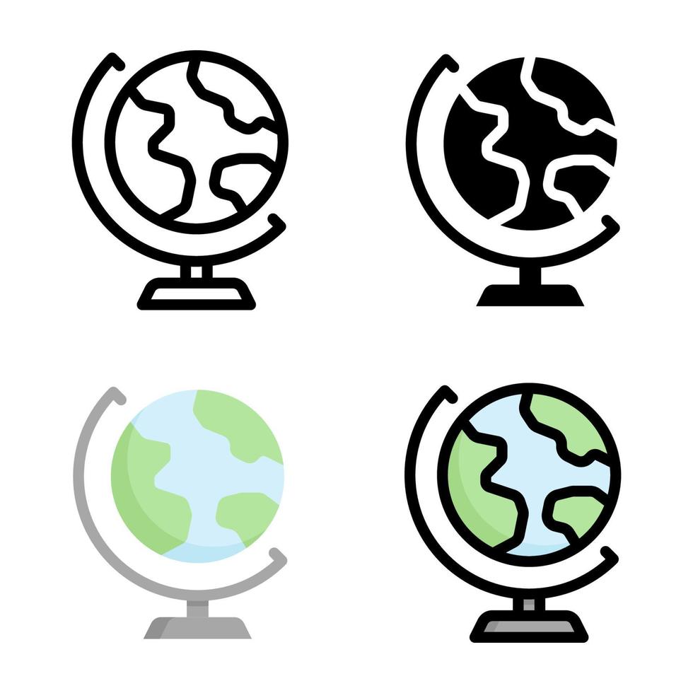 globe ikon stil samling vektor