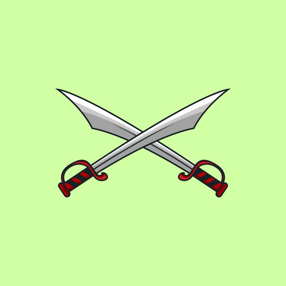 blad svärd ikon logotyp illustration vektor