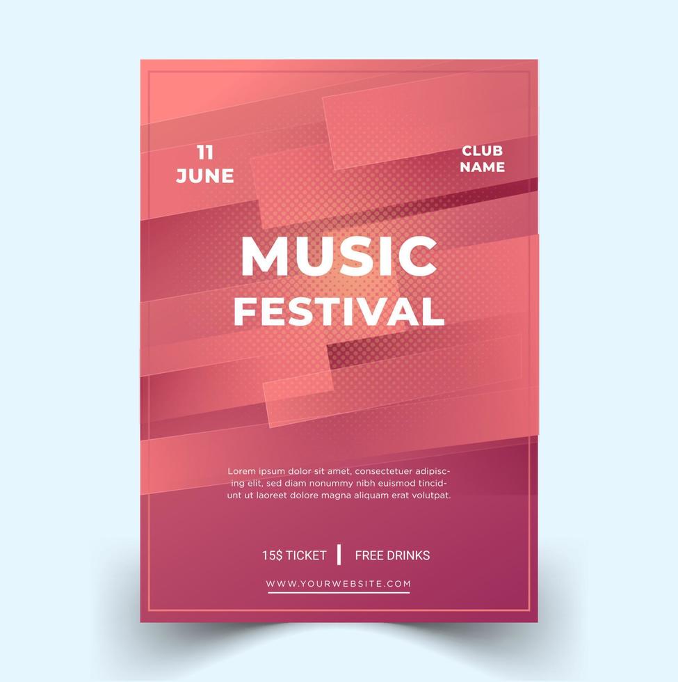 Premium-Musikfestival-Plakat-Flyer-Vorlage Vektor-Eps-Vorlage vektor