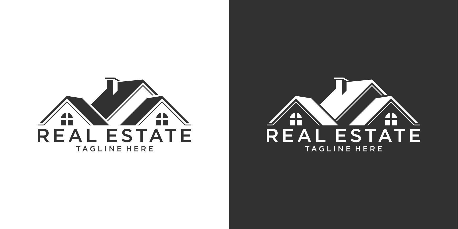 Dach- und Home-Logo-Vektor-Design-Konzept. Immobilien-Logo vektor