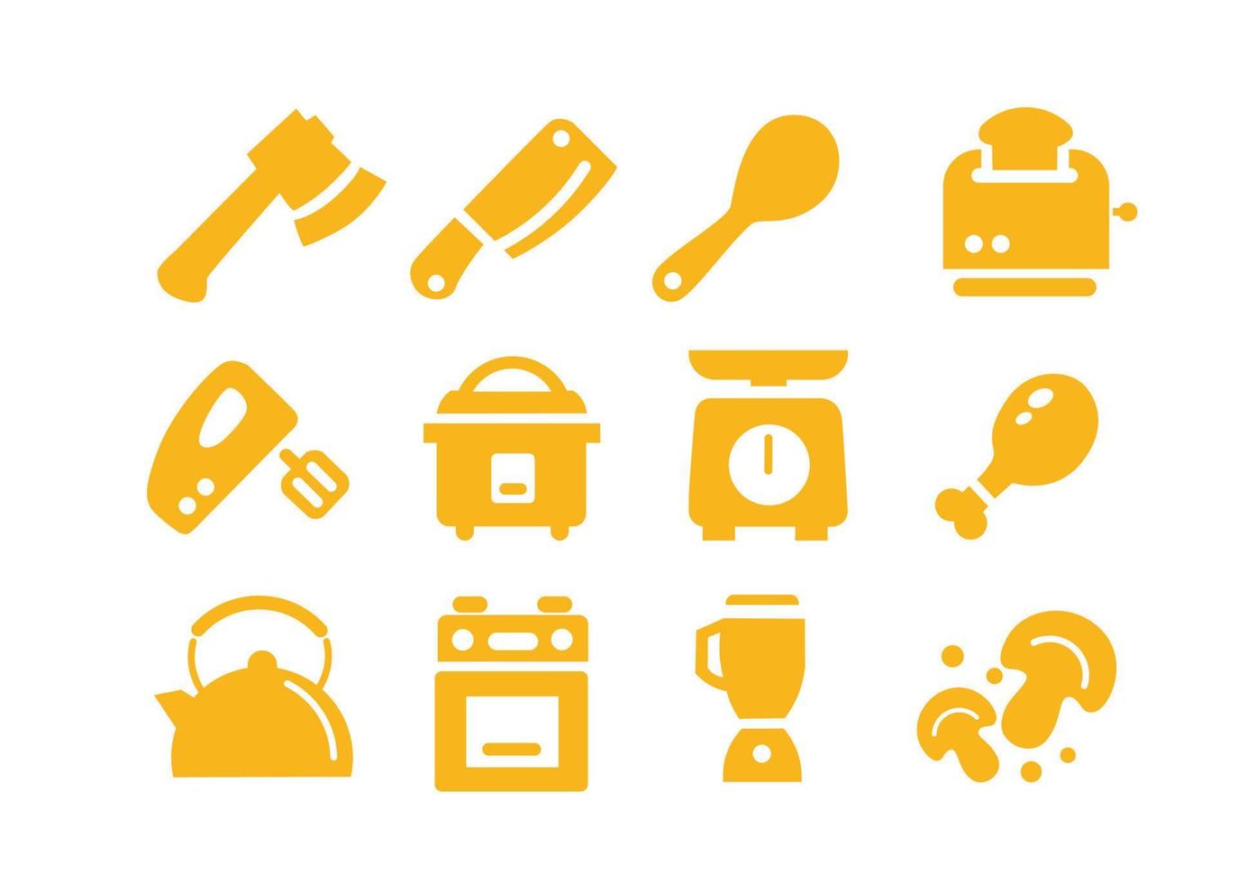 vektor design, matlagning verktyg ikon eller symboluppsättning