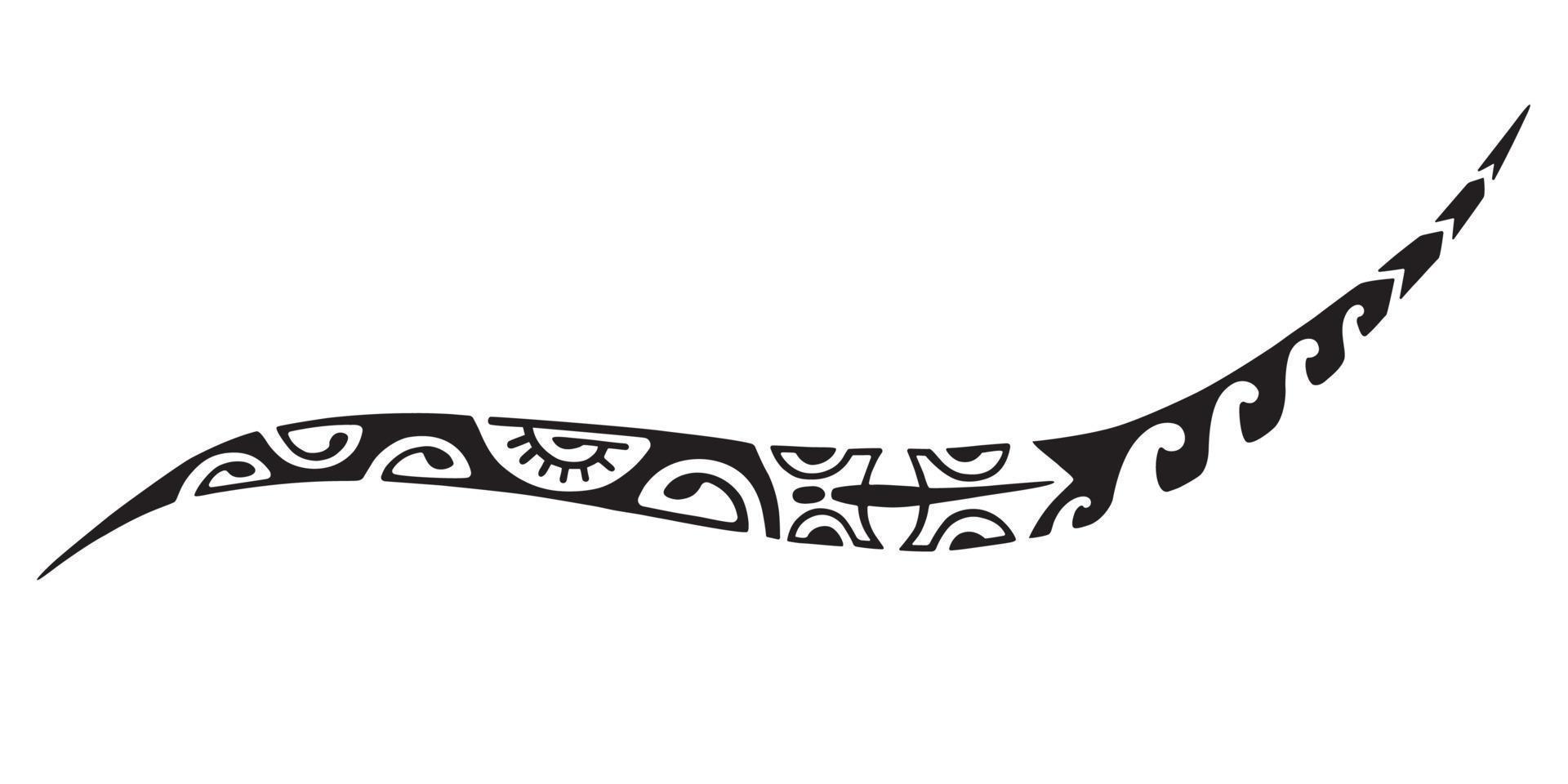 Tattoo-Maori-Design. ethnische orientalische Verzierung. Kunst-Stammes-Tätowierung. Vektorskizze einer Maori-Tätowierung. vektor