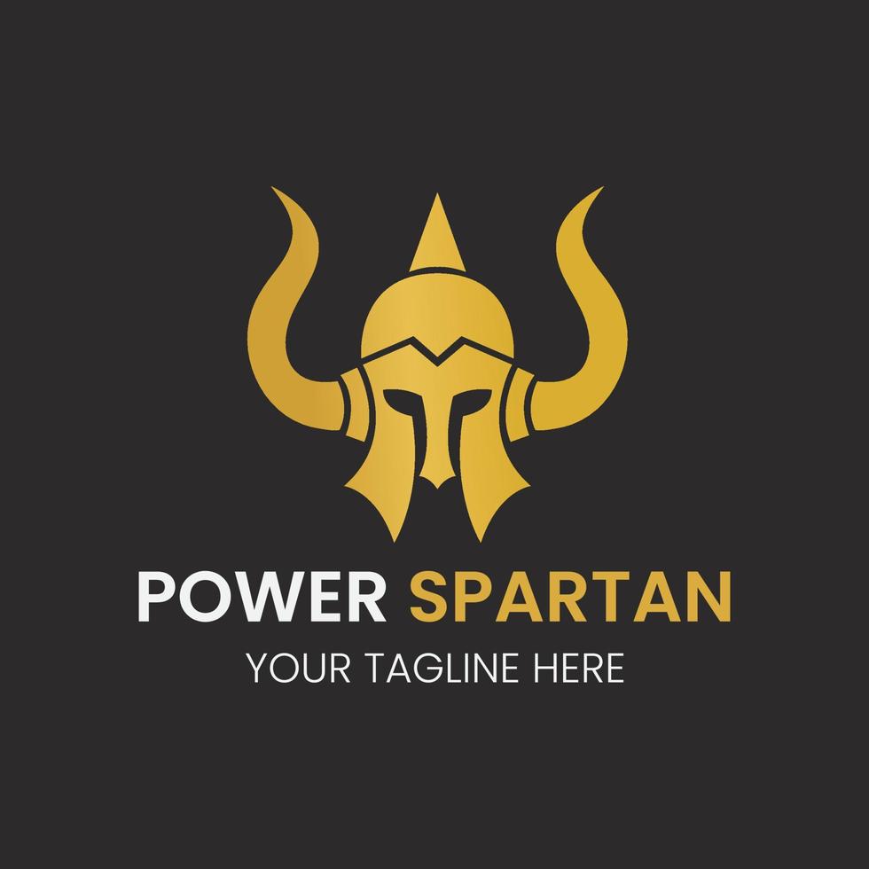 spartansk krigare symbol, emblem. spartansk hjälmlogotyp, spartansk grekisk gladiatorhjälmslogotyp vektor