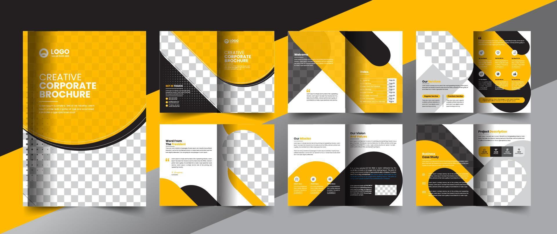 företagets företagsprofil broschyr årsredovisning häfte affärsförslag layout konceptdesign vektor