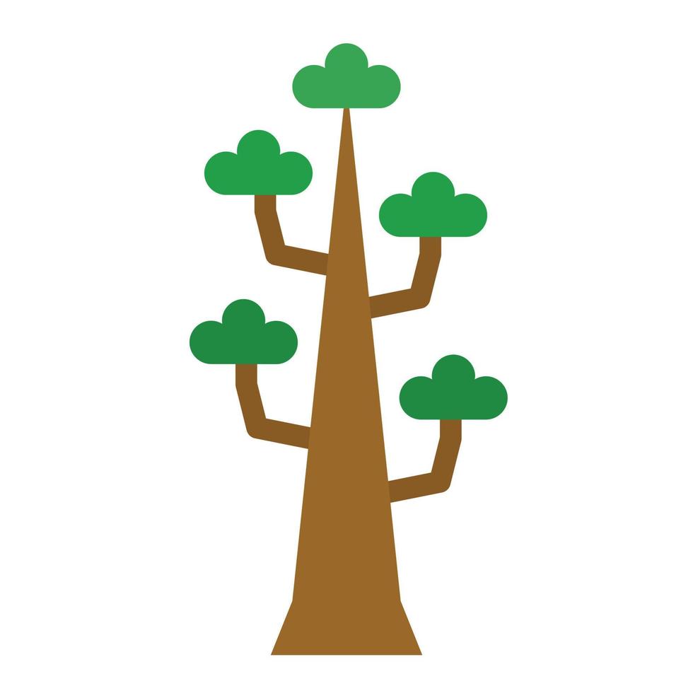 Baum-Symbol-Vektor-Illustration, Holz, Natur vektor