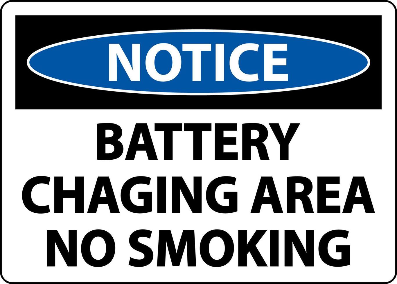 märker batteriladdning ingen rökning skylt på vit bakgrund vektor