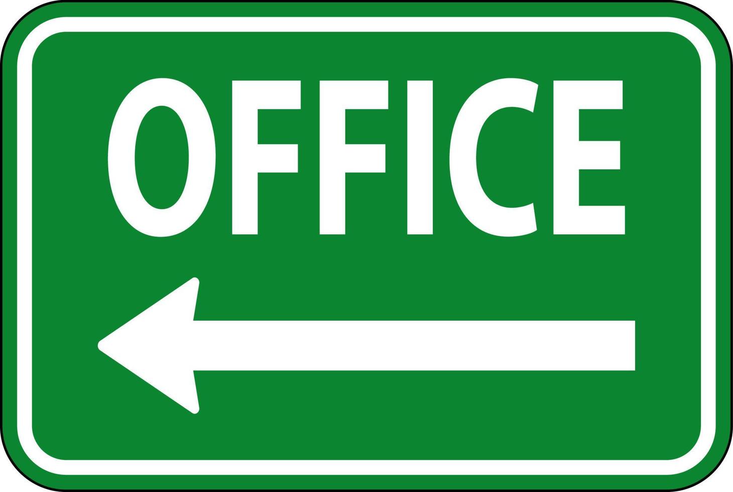 Büro links Pfeilzeichen auf weißem Hintergrund vektor