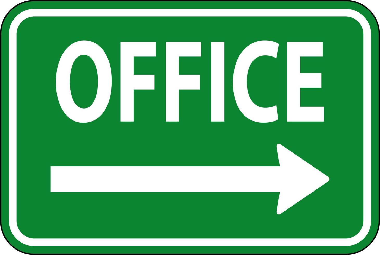Office-Rechtspfeilzeichen auf weißem Hintergrund vektor