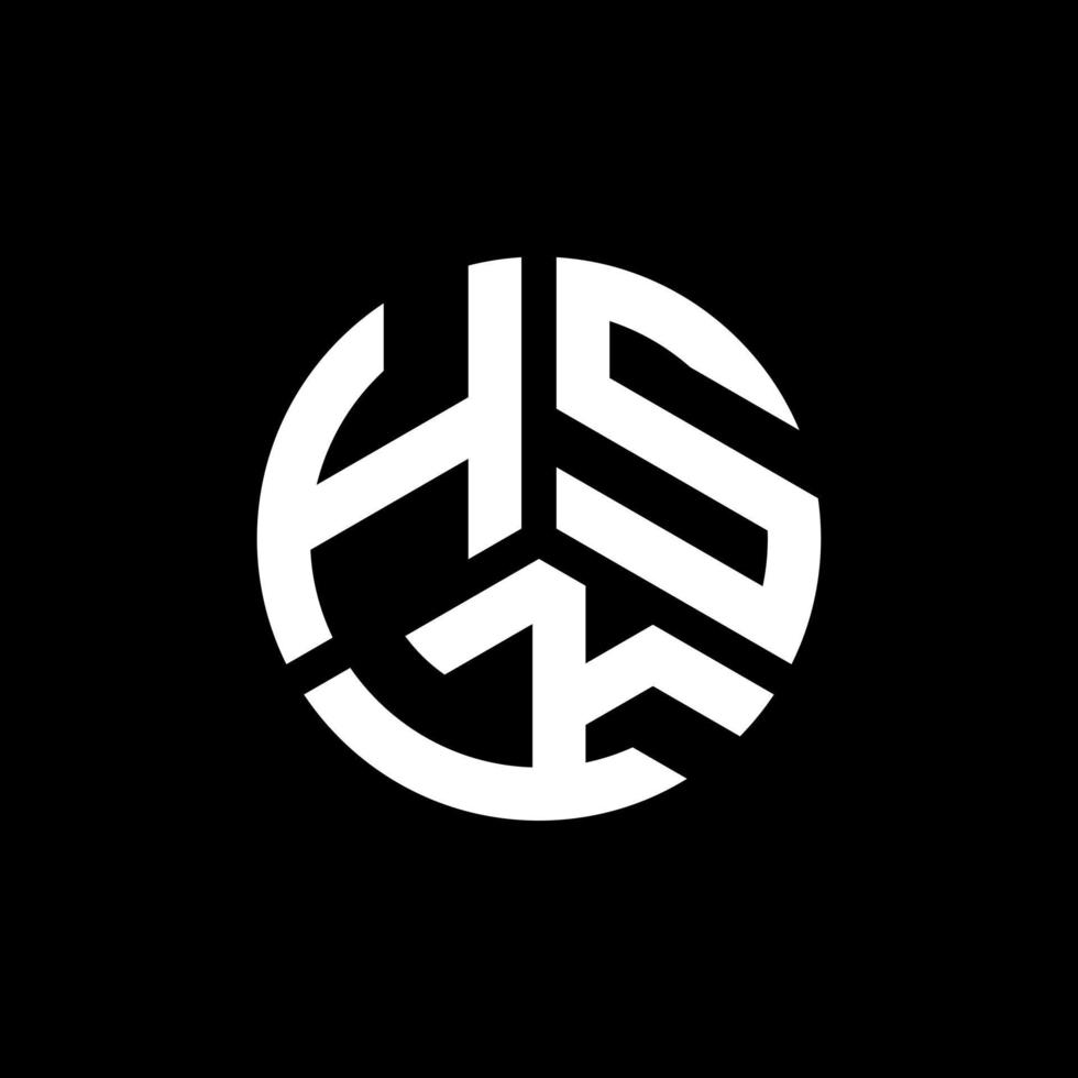 hsk-Buchstaben-Logo-Design auf weißem Hintergrund. hsk kreative Initialen schreiben Logo-Konzept. hsk Briefgestaltung. vektor