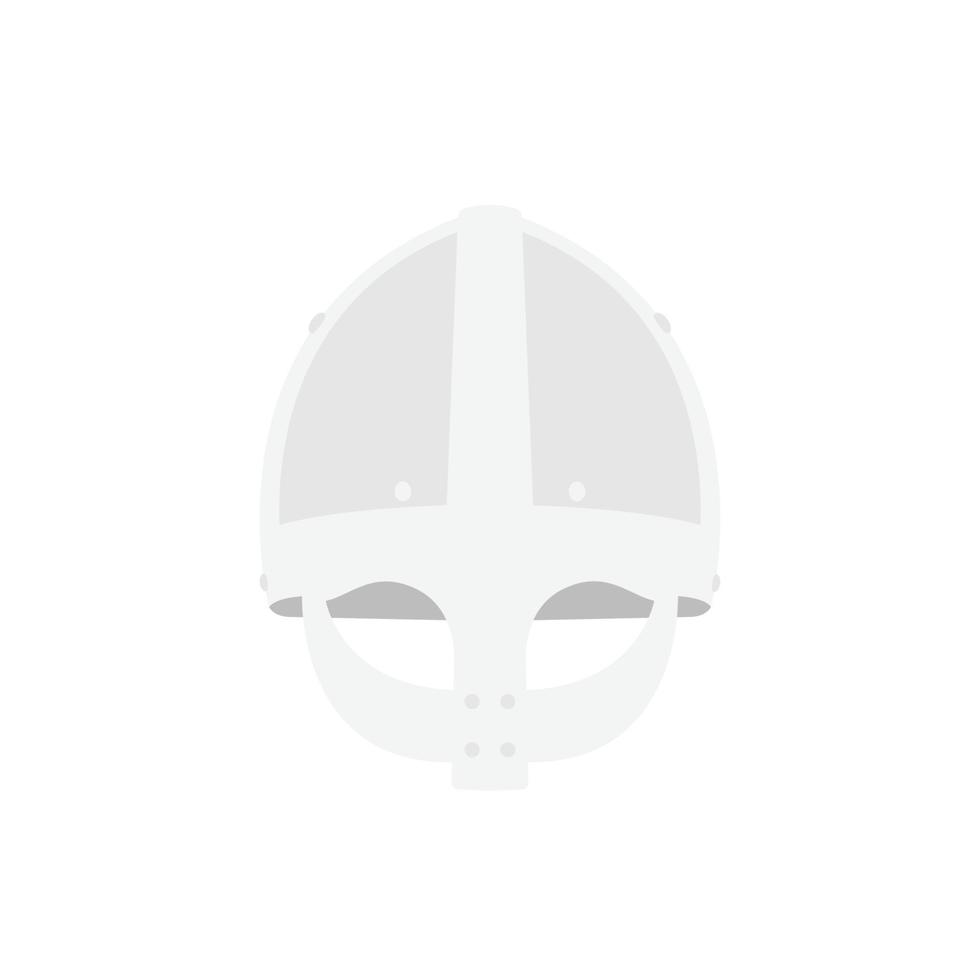 wikingerhelm flache illustration. sauberes Icon-Design-Element auf isoliertem weißem Hintergrund vektor
