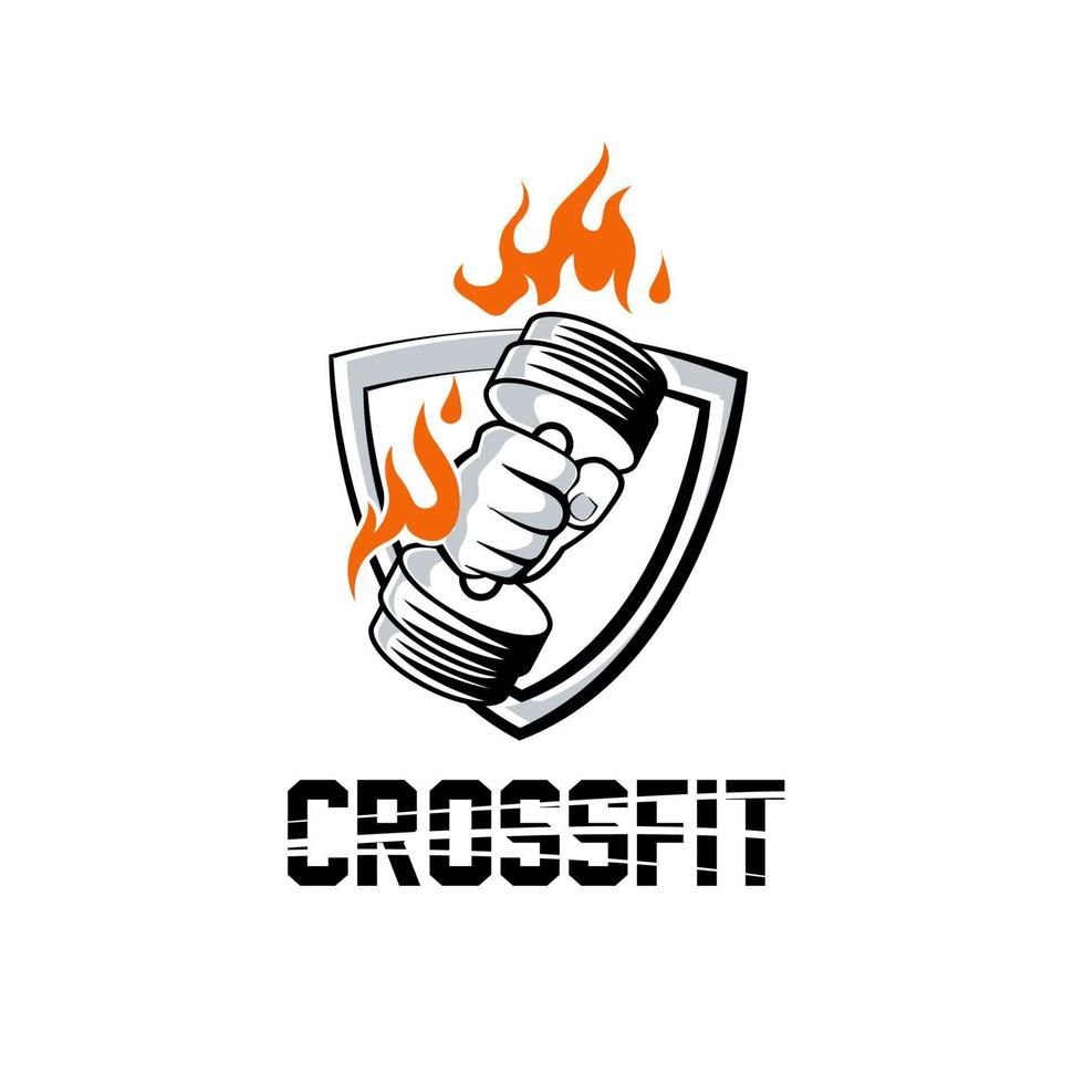 Crossfit-Logo-Design-Vorlage vektor