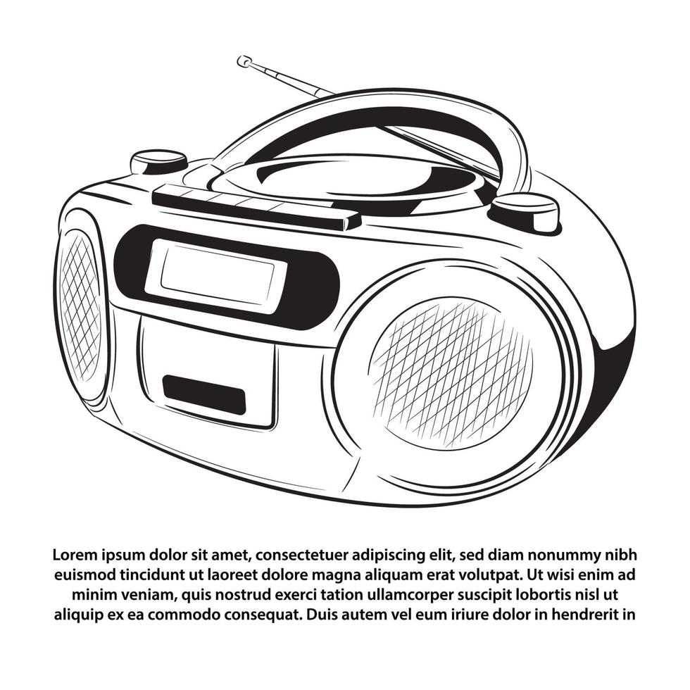 Radioskizzenvektor vektor