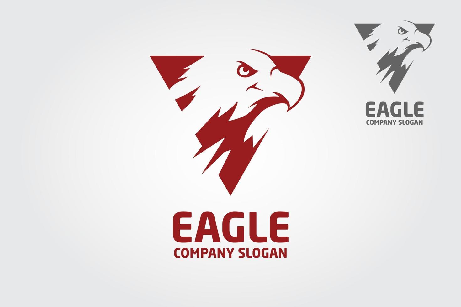 Abbildung des Adler-Vektorlogos. Dieses Logo-Design eignet sich für Business, Falke, Flakon, Adler, Vogel, Fliegen, Flügel, Symbol, Design, Fluggesellschaft usw vektor