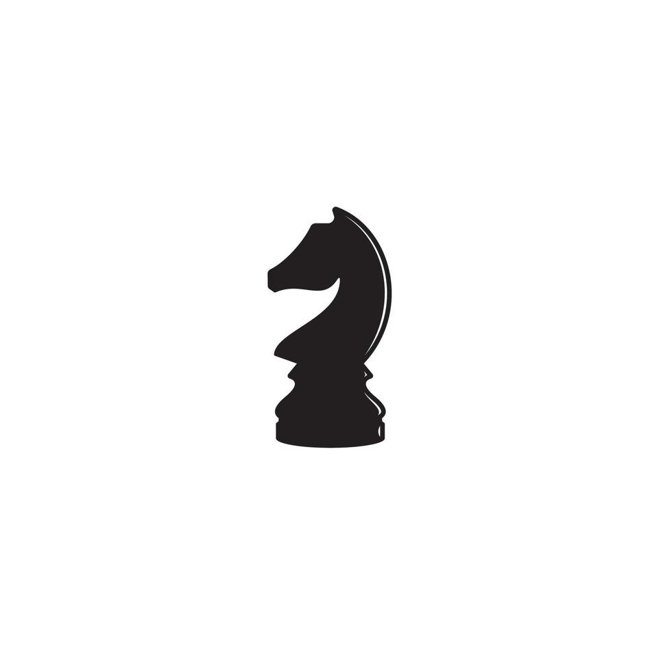 Schachritter-Logo oder Icon-Design vektor
