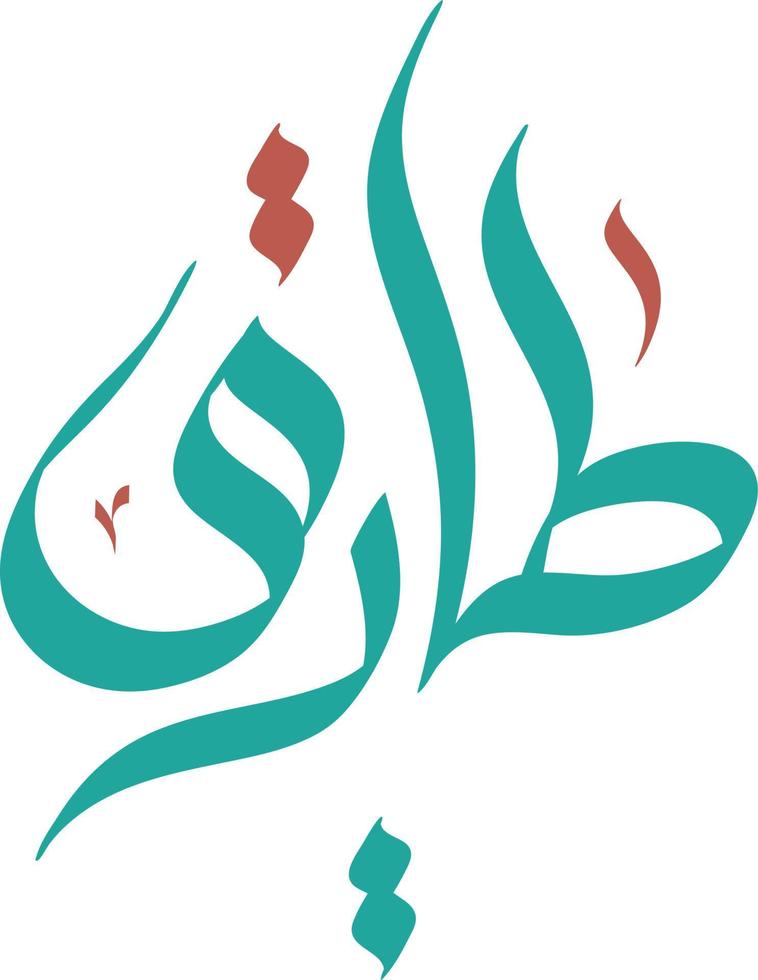 tariq eller tareq arabiska kalligrafinamn vektor