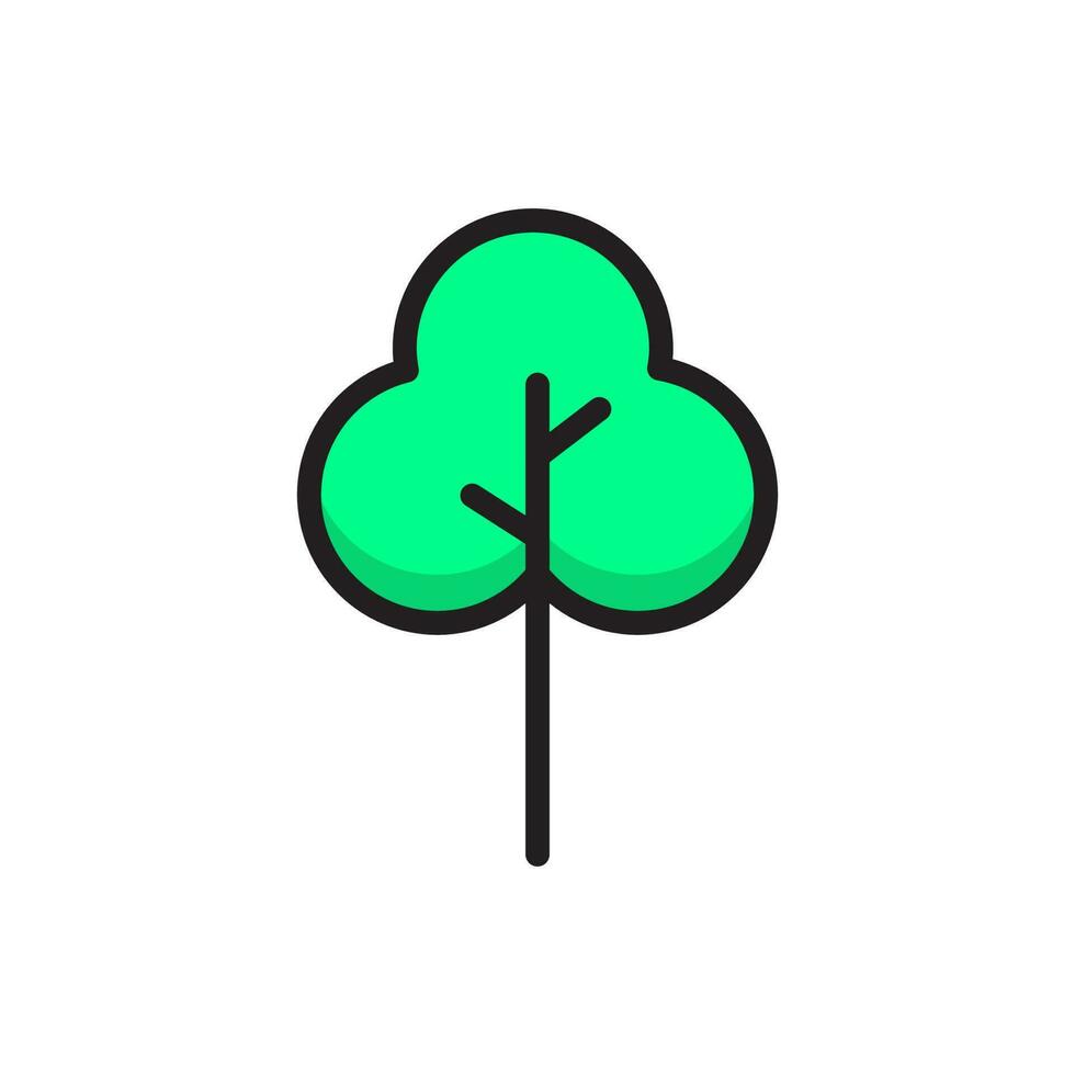 Baum-Symbol. Baum-Logo. Vektor-Illustration. isoliert auf weißem Hintergrund. editierbarer Strich vektor