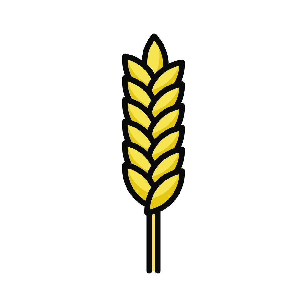 Weizen-Symbol. Weizen-Logo. Vektor-Illustration. isoliert auf weißem Hintergrund. editierbarer Strich vektor