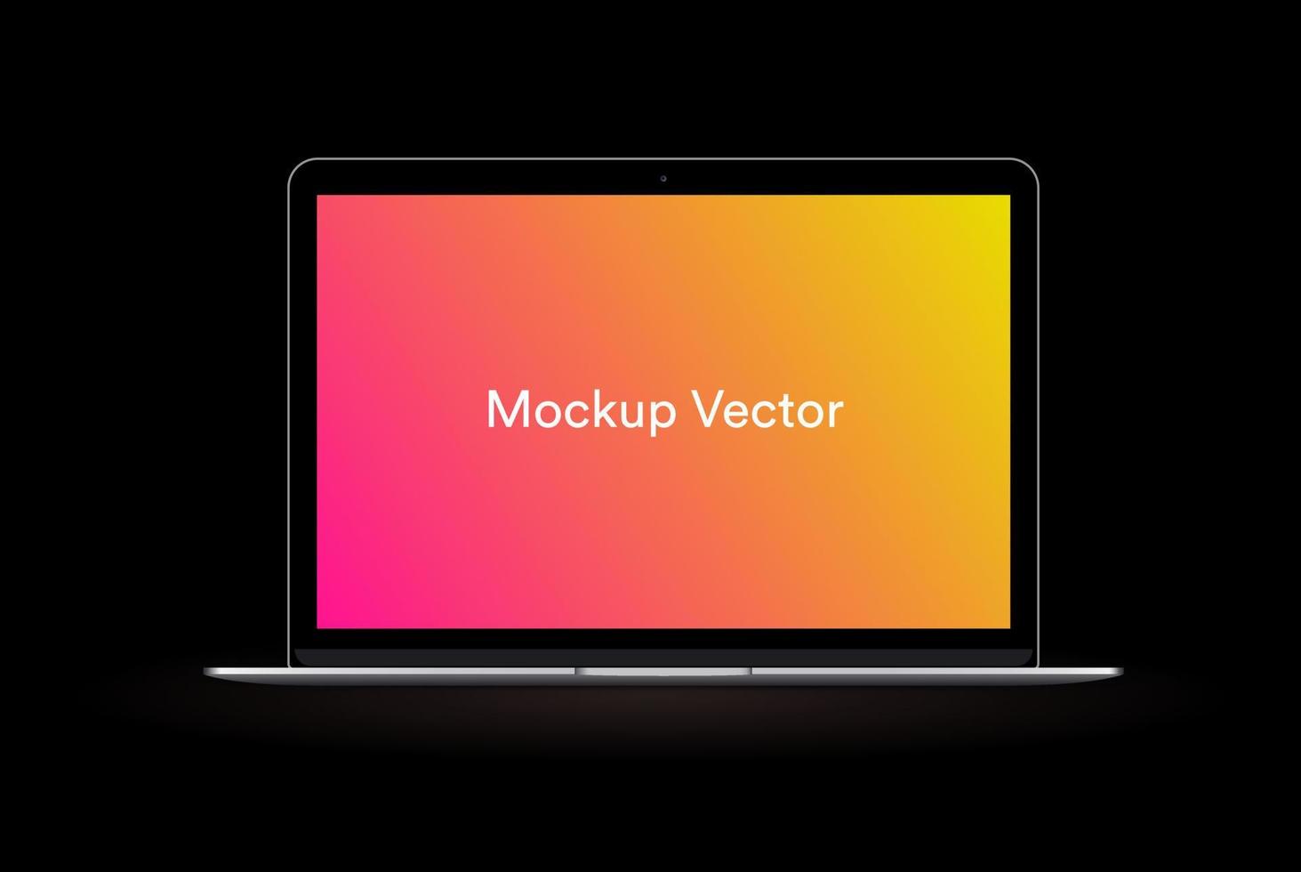 neue realistische Mockup-Laptop-Vektorillustration vektor