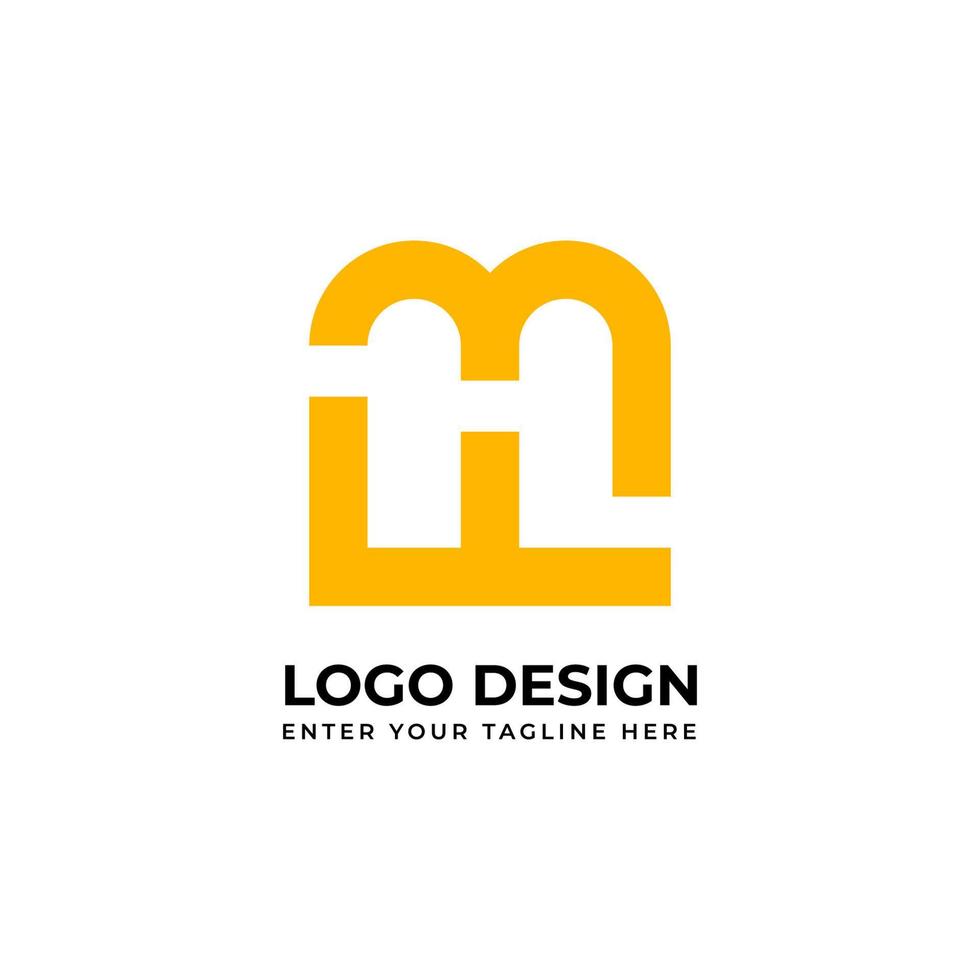Buchstabe Initial mf Logo-Vorlage für Unternehmen vektor