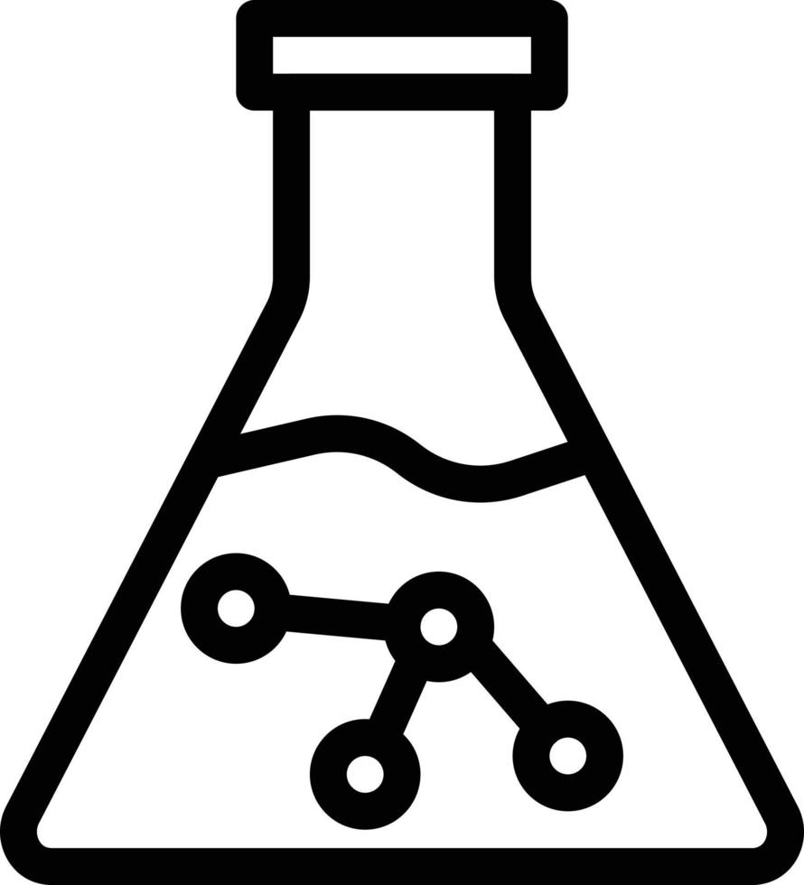 flaschenmolekül-vektorillustration auf einem hintergrund. hochwertige symbole. vektorikonen für konzept und grafikdesign. vektor