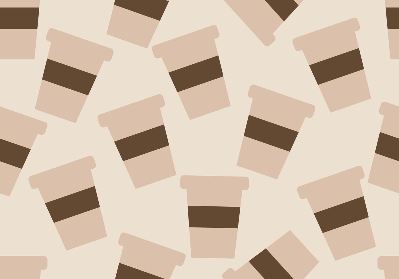 kopp sömlösa mönster vektor. kopp kaffe abstrakt tryckdesign för tapeter, omslagspapper eller tyg och matförpackningar. vektor