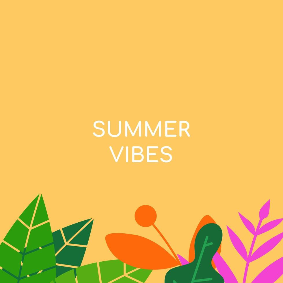 hej sommar vektorillustration för sociala medier designmallar bakgrund med kopia utrymme för text. sommar landskap bakgrund för banner, gratulationskort, affisch och reklam. vektor