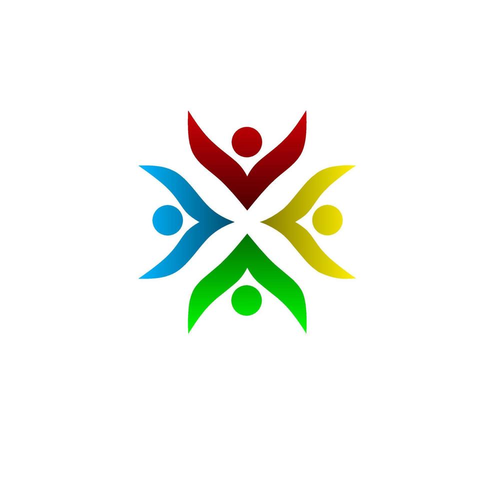 Vorlage Logo abstrakter Mensch perfekt für menschliches Gemeinschaftskonzept vektor