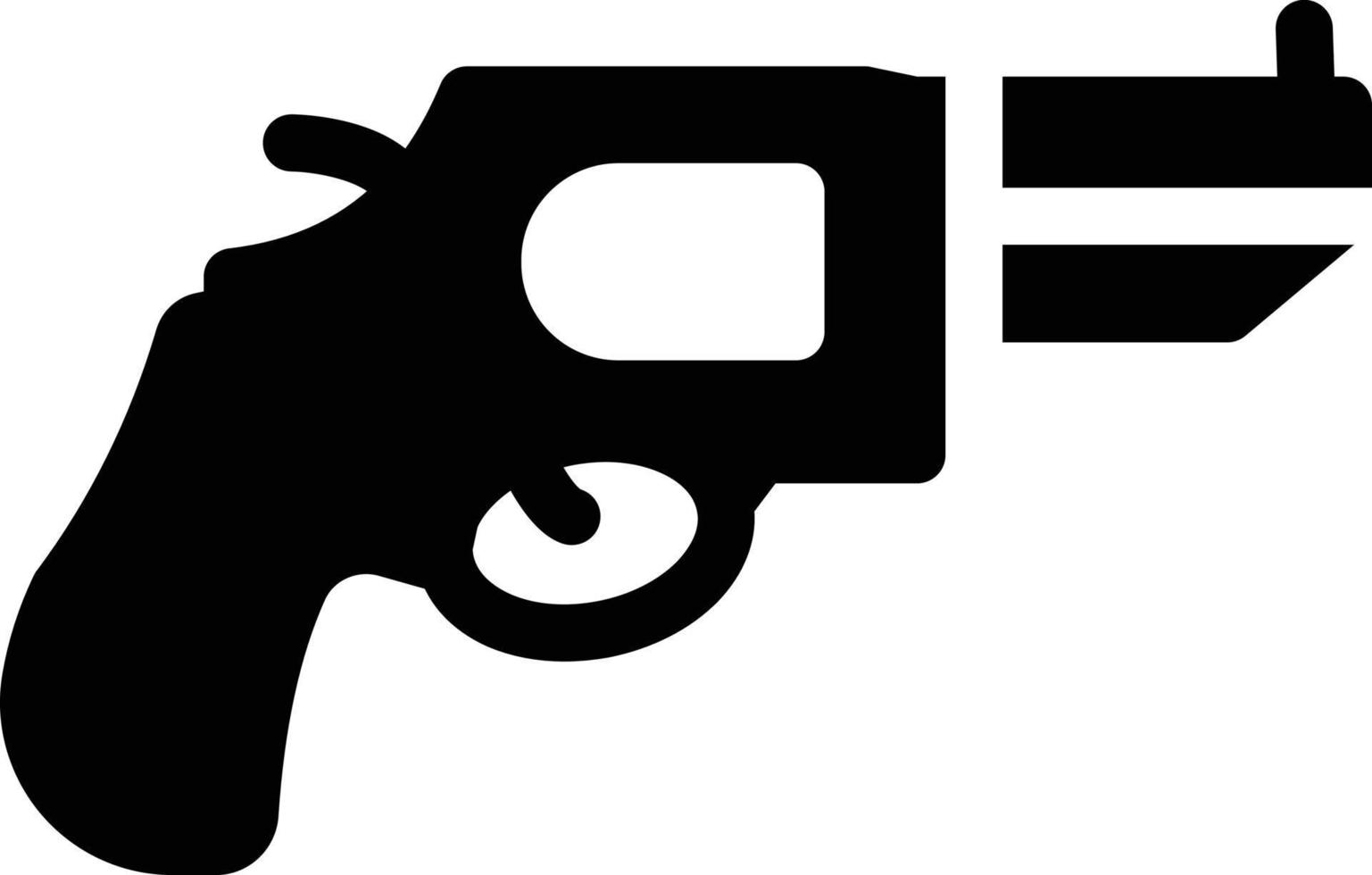 Revolver-Vektorillustration auf einem Hintergrund. Premium-Qualitätssymbole. Vektorsymbole für Konzept und Grafikdesign. vektor