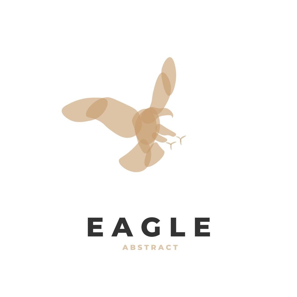 överlappande art eagle illustration logotyp vektor