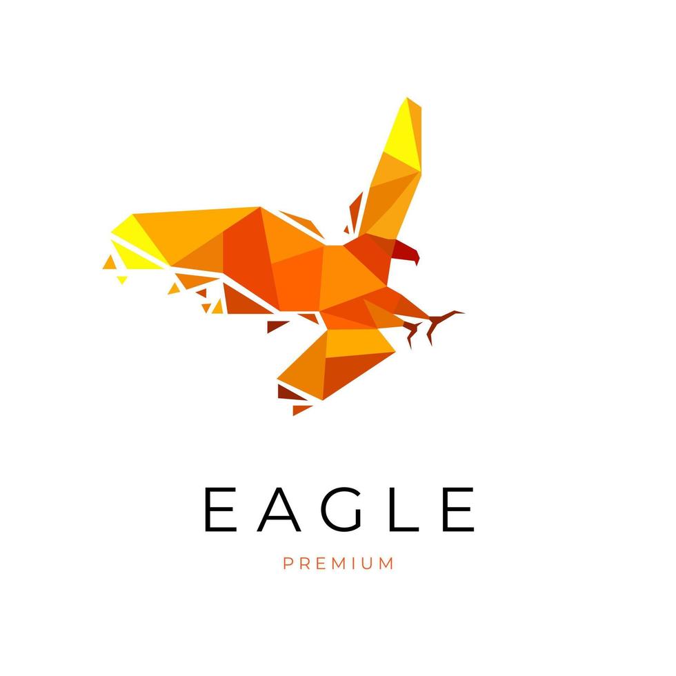 eagle gradient geometrisk illustration logotyp vektor