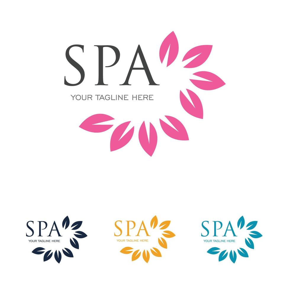 spa skönhet logotyp vektor