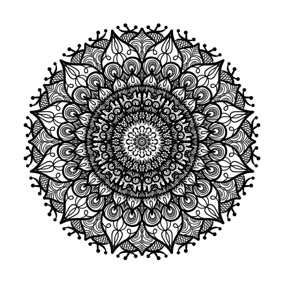 Mandala Linienvorlage vektor