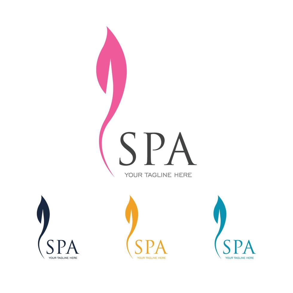 spa skönhet logotyp vektor