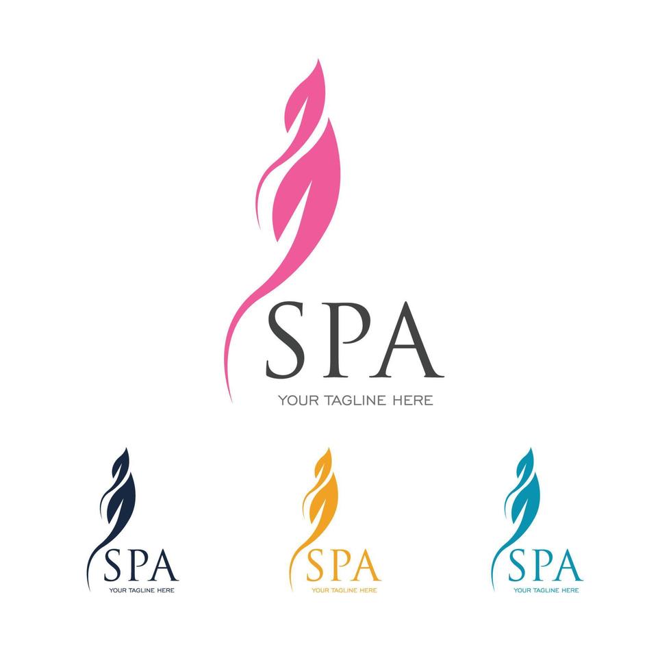 spa skönhet logotyp vektor