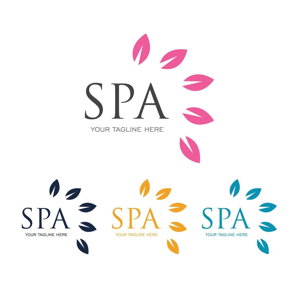 spa skönhet logotyp vektor