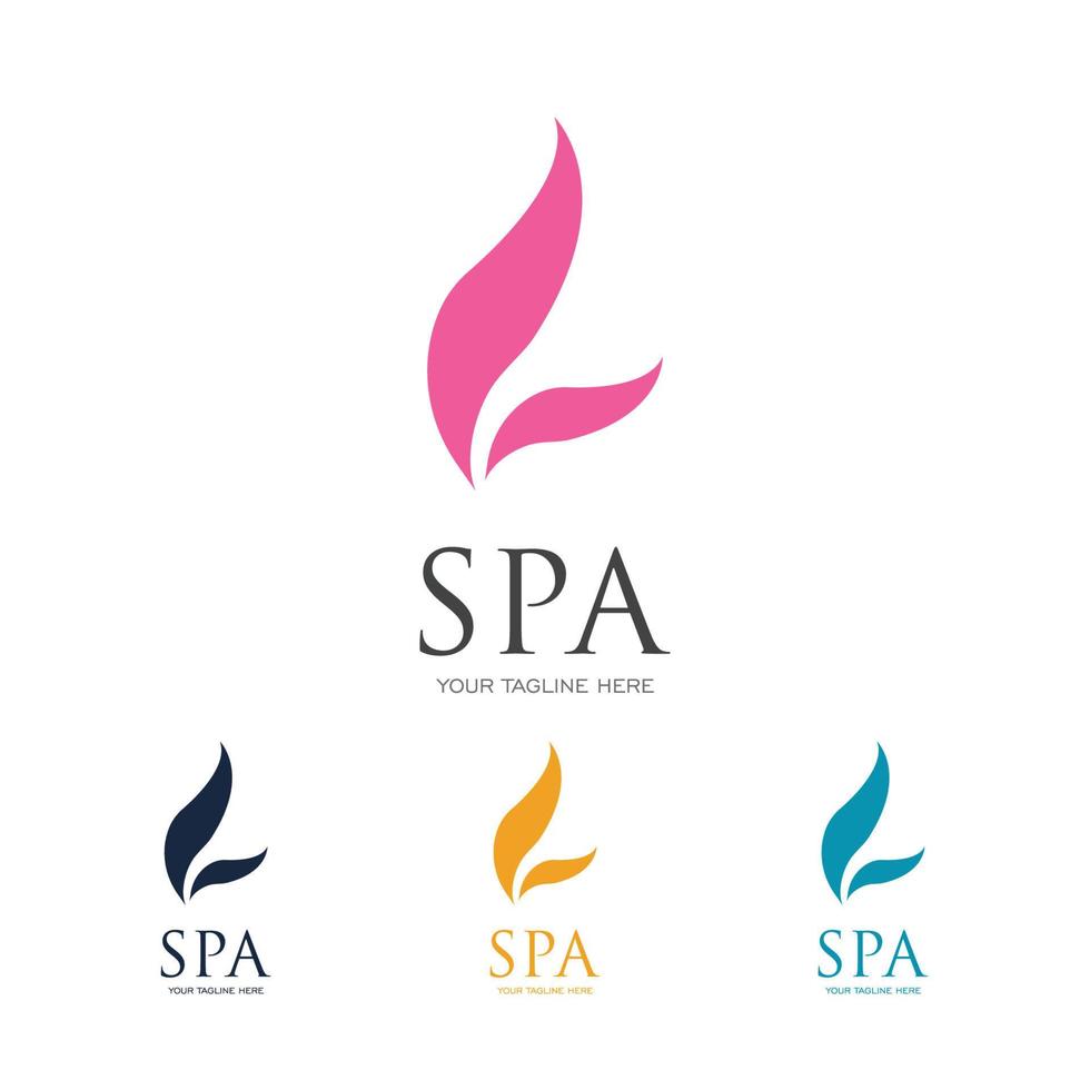 spa skönhet logotyp vektor