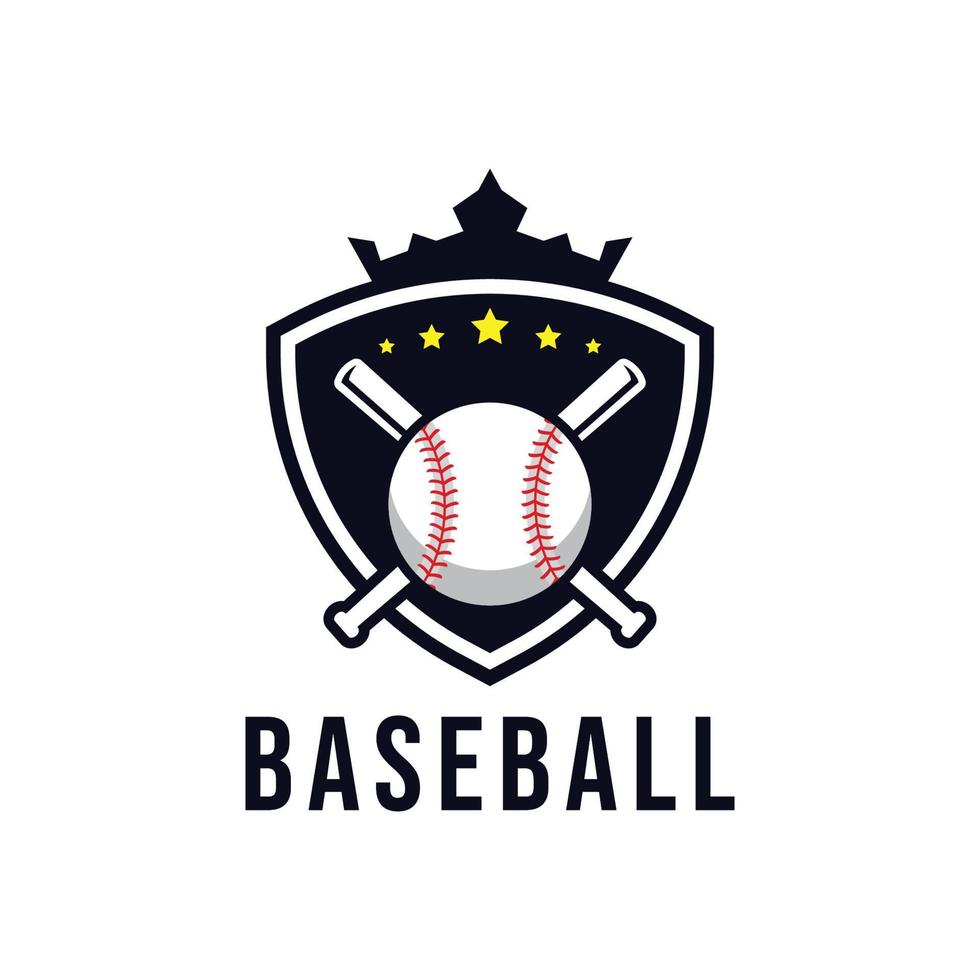 Baseball-Logo-Vorlage mit Emblem-Stil vektor