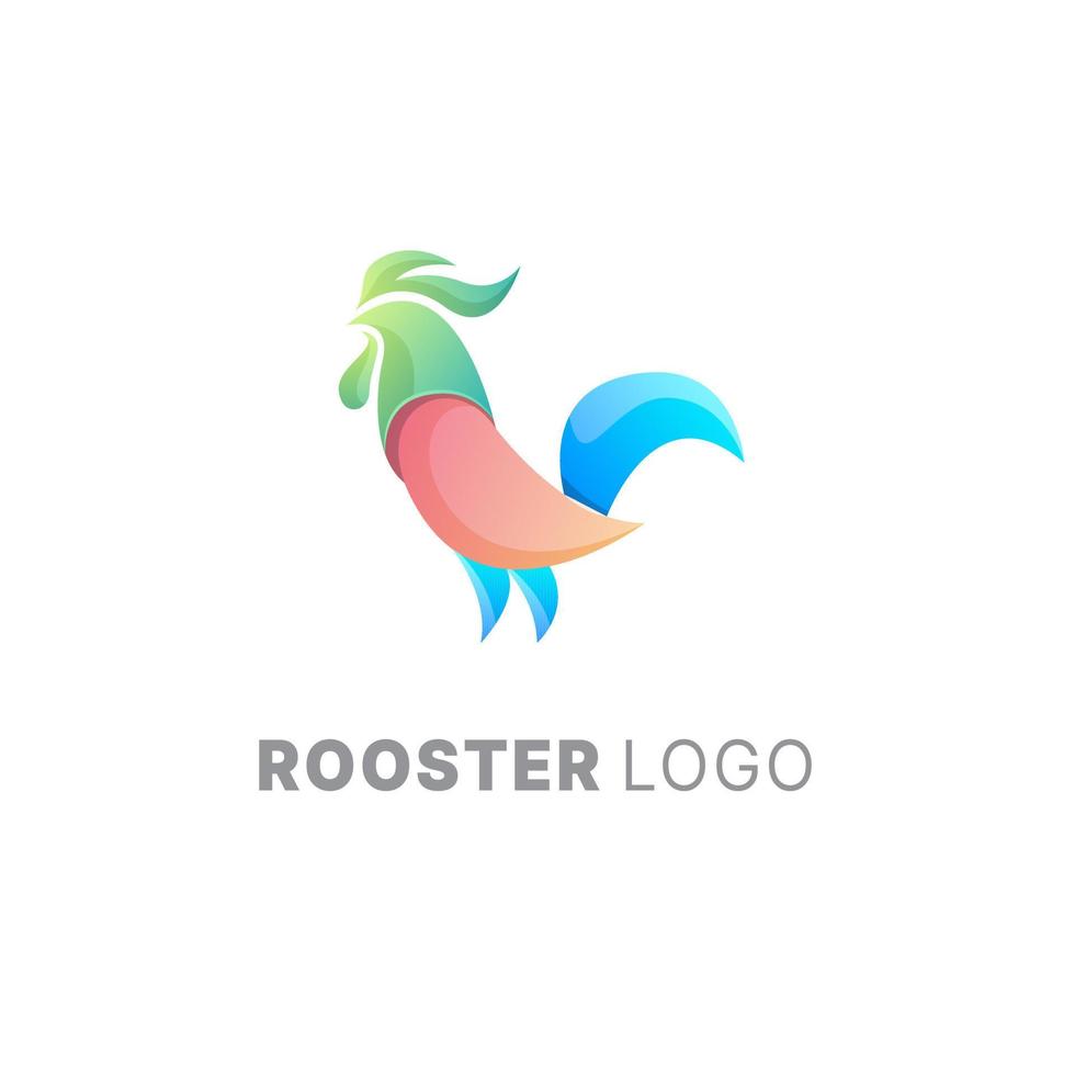 tupp logotyp design gradient färgglada mall, kyckling logotyp vektor