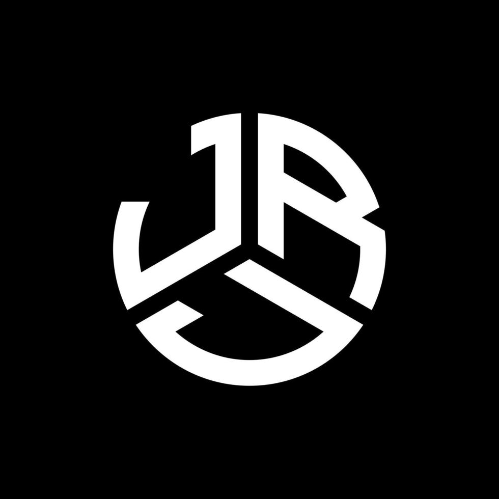 jrj brev logotyp design på svart bakgrund. jrj kreativa initialer bokstavslogotyp koncept. jrj bokstavsdesign. vektor