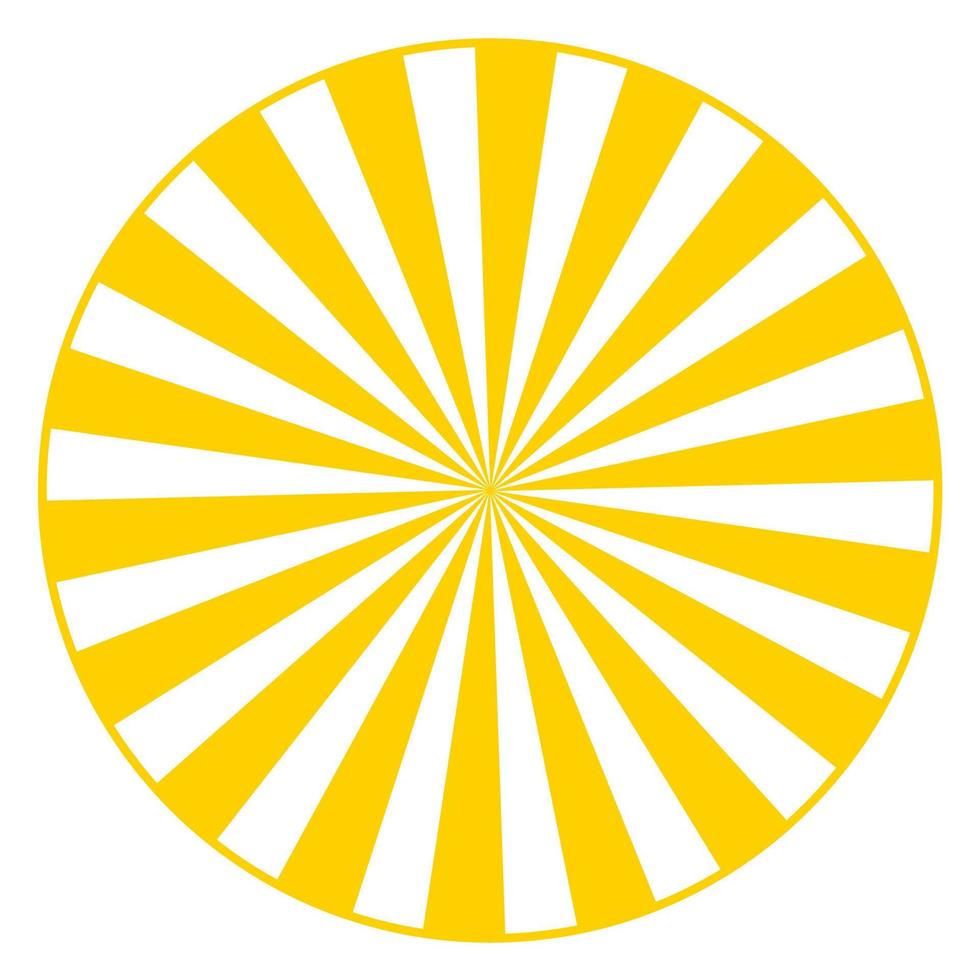 gult hjul på vit skärm vektor design. cirkulär soleffekt