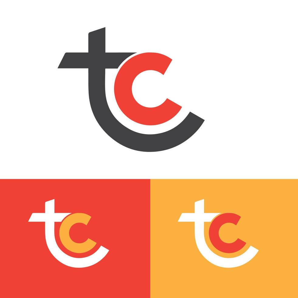 Buchstabe tc-Vektor-Logo-Design vektor