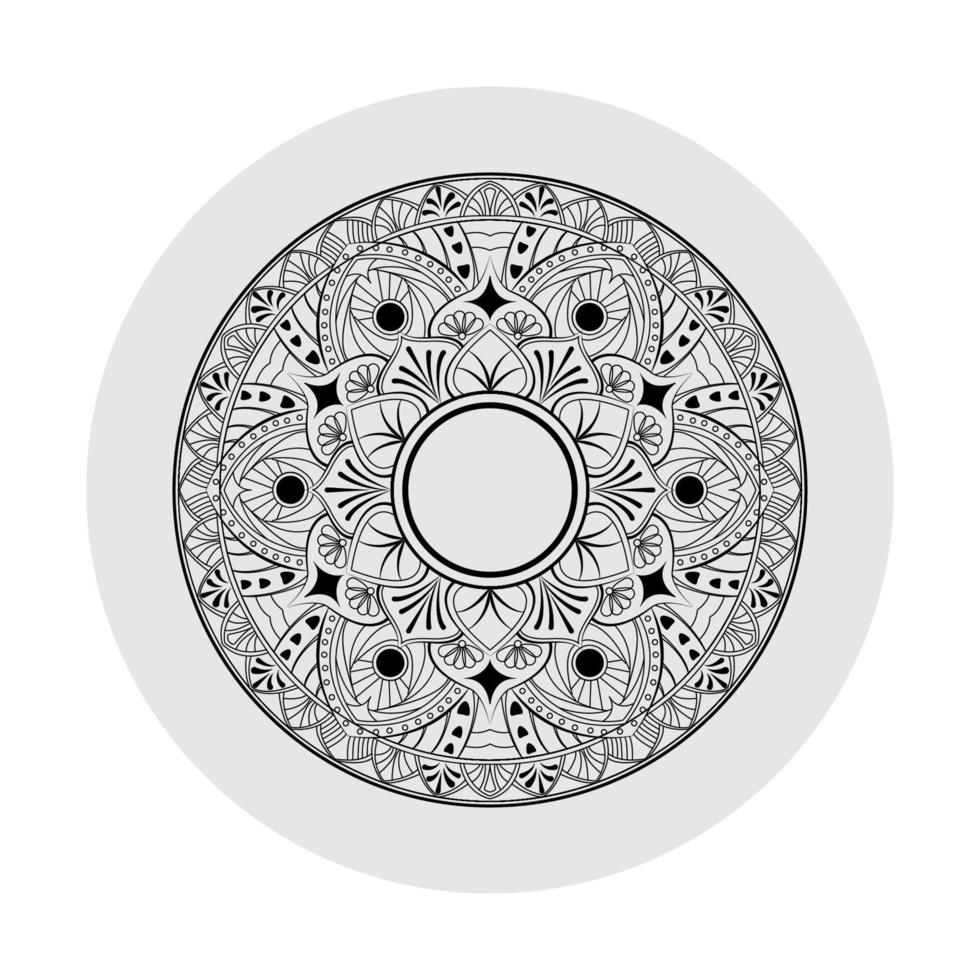 handgezeichneter Vintage-Mandala-Hintergrund. Vektor indisches Mandala