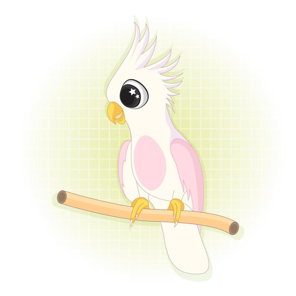 papagei eine exotische vogelkarikatur-vektorillustration vektor